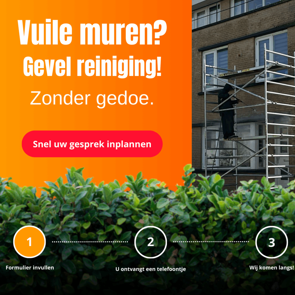 Gevel reiniging voor vuile muren zonder gedoe